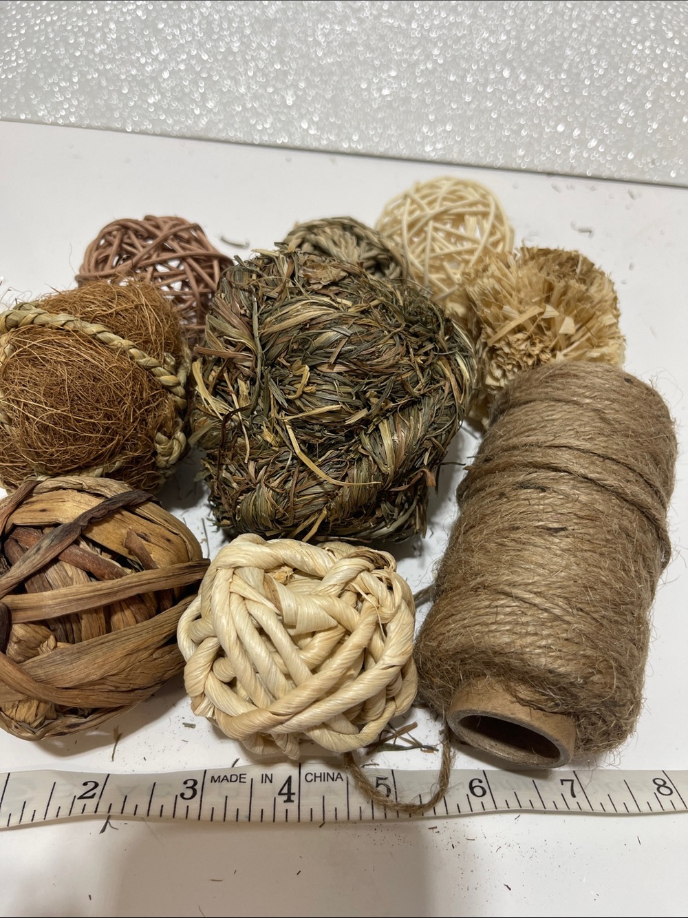 5/$25 DIY Toys or Decor Fun Natural Jute Twine and Decorative Rattan Balls